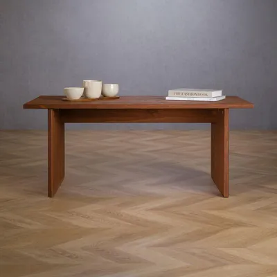 Produktbild von Couchtisch SALTO aus massivem Kiefernholz, dunkelbraun - minimalistischer Wohnzimmertisch, rechteckig, Sofatisch für jedes Wohnzimmer passend