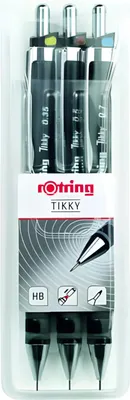Obrázok produktu pre ROTRING Tikky sada 3 ceruziek s jemným olovom a farebným kódom