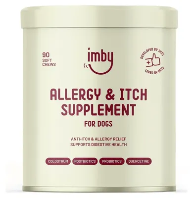 Productafbeelding van Imby Allergiemiddel en jeukverlichtend supplement voor honden, 270 gram