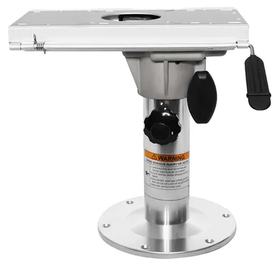 Imagen del producto de Columna para silla de bar, con altura ajustable y función giratoria, color plateado