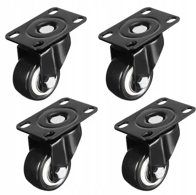 Produktbild von 8er Set Möbelrollen Ø 50 mm, mit und ohne Bremse, belastbar