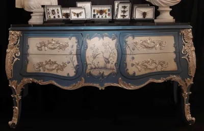 Produktbild von Kommode Sideboard Holz Schrank Anrichte Italienische design luxus Möbel Echtholz