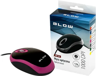 Obrázek produktu pro Optická drátová myš BLOW MP-20 růžová