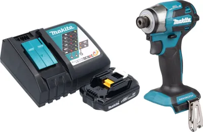 Produktbild von Makita DTD 173 RY1 Akku Schlagschrauber 18 V 180 Nm 1/4“ Brushless + 1x Akku 1,5 Ah + Ladegerät