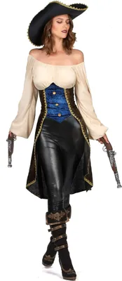 Produktbild von Braunes Piratenkostüm für Damen M