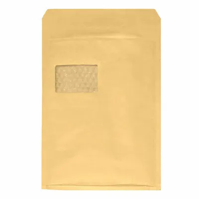 Produktbild von 25x AROFOL WIN Luftpolstertasche  7/G-17 230x340mm mit Fenster für C4+ braun