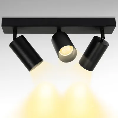 Produktbild von Jopassy LED Spotleuchte schwenkbar Wandleuchte Deckenleuchte für Küche Wohnzimmer, Esszimmer Einzelkopfstrahler 3x GU10 Fassung