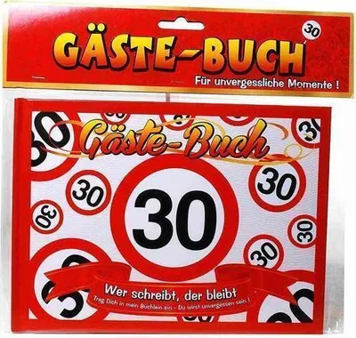 Produktbild von Udo Schmidt 12187 - Gäste-Buch, 20 blanko Seiten - Verkehrszeichen, Zahl: 30