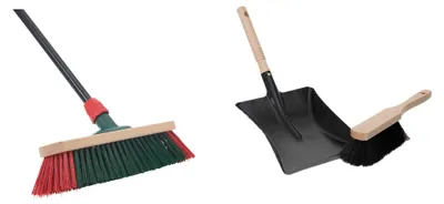 Produktbild von Novaliv Teleskopstiel Straßenbesen mit Kehrgarnitur Kehrblech Gartenbesen (1, Gartenbesen + Kehrschaufel Set schwarz)