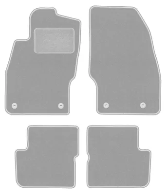 Image de Tapis de sol en moquette pour Opel Corsa D 2006-2015 (à hayon) – jeu 4 pièces, gris, sur mesure – Wielganizator OSLO