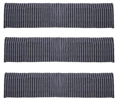 Image de Brosse pour salle de bain, antibactérienne, design double face, noire. Lot de 3