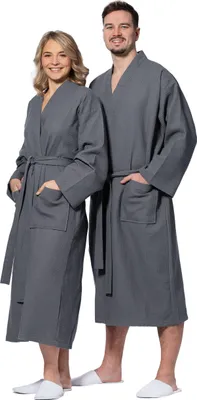 Produktbild von Bademantel aus Baumwolle, XL, anthrazit
