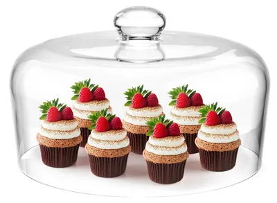 Produktbild von 10 Zoll Glasglocke als Deckel für Kuchenständer
