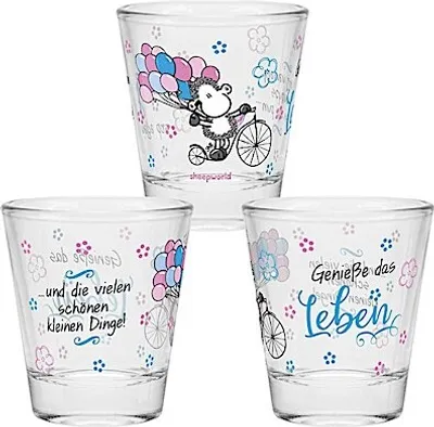 Produktbild von Schnapsglas Motiv »Genieße das Leben« - Sheepworld