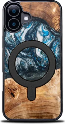 Produktbild von Holzhülle für iPhone 17, Bewood Unique Planets Erde für MagSafe