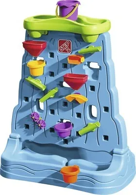 Immagine prodotto di Gioco d'acqua Step2 Waterfall Discovery Wall | tavolo da gioco d'acqua per bambini con set di accessori da 13 pezzi | gioco d'acqua da giardino in blu