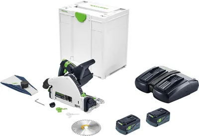 Produktbild von Festool Akku-Tauchsäge TSC 55 5,0 KEBI-Plus/XL, incl. 2x Akku 5 Ah, Schnellladegerät, Zubehör, Systainer