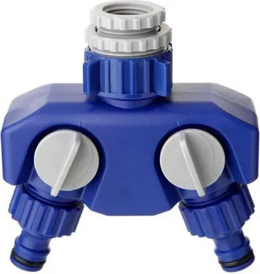 Produktbild von Tatay 3/4´´-1/2´´ Top Line 2-wege-weibliche Bewässerungsarmatur Blau Blau One Size
