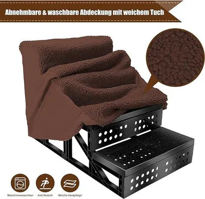 Produktbild von Famanu Hundetreppe für Bett und Sofa - waschbar, 60 x 35 x 40 cm