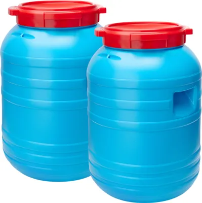 Produktbild von Garronda 2x 30L Plastikfass Lebensmittelfass Futtertone Universalfass 30 Liter GD-0055