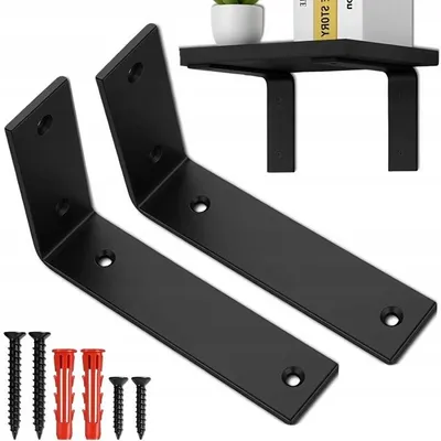 Produktbild von Loft-Regalträger 20cm – Industrieller Regalwinkel aus massivem Stahl – Wandhalterung Matt-Schwarz für 20 cm tiefe Regale – Traglast bis 30 kg inklusiv