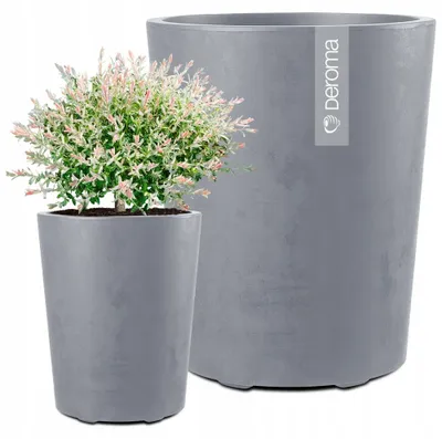 Produktbild von Deroma Millennium Blumentopf Beton-Optik Rund Grau 43,5cm