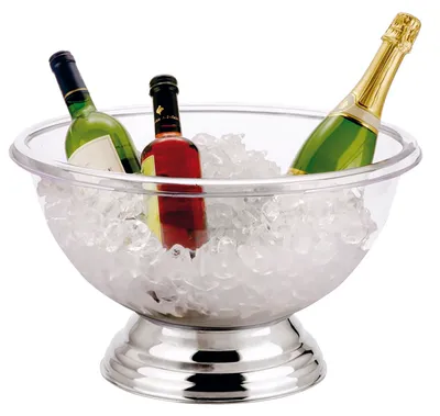 Produktbild von Champagnerkübel, Kühler, Kunststoff mit Edelstahlfuss, Ø39,5cm, 15 Liter Volumen