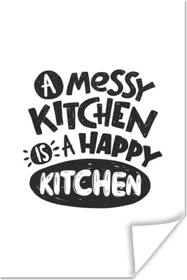 Produktbild von MuchoWow® Poster Kochen - Zitate - Küche 120x180 cm - Kunstposter