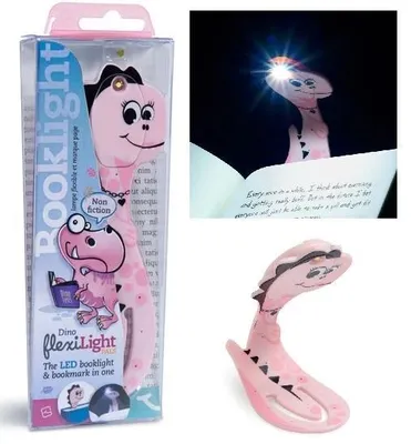 Zdjęcie produktu dla Flexilight Pals Dinozaur Różowa - Lampka do czytania