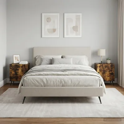 Image de vidaXL Table de chevet, lot de 2, chêne fumé, 43 x 34,5 x 50 cm