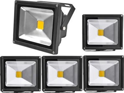 Produktbild von Greenmigo 5x 20W LED Fluter Strahler Gartenlampe Kaltweiß Licht mit Aluminium Gehäuse Wasserdicht IP65 85-265V
