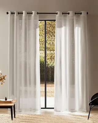 Produktbild von Gardine Aura Voile Transparent HOOMstyle 140x270cm - Ösen - Sand