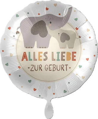 Produktbild von 18"/Ø43cm Folienballon "Alles Liebe zur Geburt"