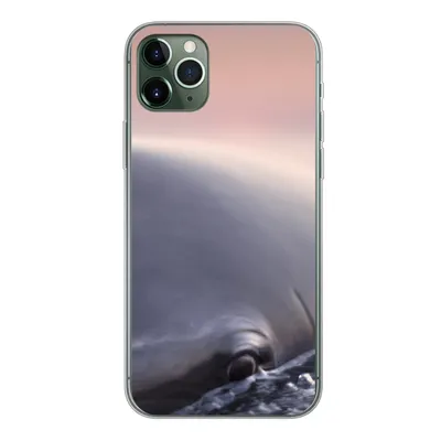 Produktbild von MuchoWow® Handyhülle Schutzhülle Hülle für iPhone 11 Pro Max Delfin - Wasser - Nahaufnahme Silikon Softcase Handy Hülle - Schutz