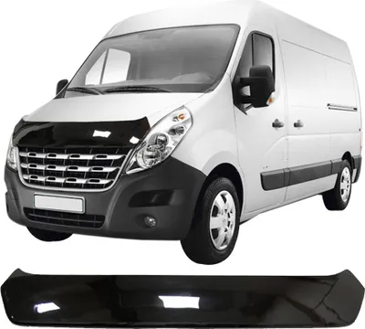 Produktbild von SCOUTT | Motorhaube Windabweiser Insekten Steinschlagschutz Für Renault Master 3 2010-2014, Aerodynamisch, Einfache Montage, Getönt, Spezielle Halterungen Für Die Haube (Ohne Bohren)