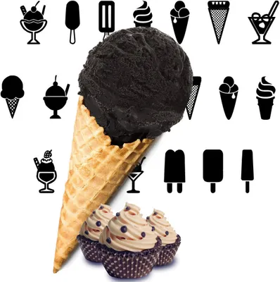 Image de Biscuit Crème Cookie Poudre de glace noire 333 g