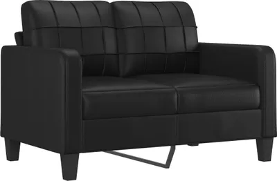 Produktbild von vidaXL 2-Sitzer-Sofa Schwarz 120 cm Kunstleder