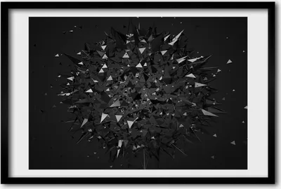 Produktbild von Bild 60x40 MDF-Rahmen, Wandkunst 3D-Abstraktion