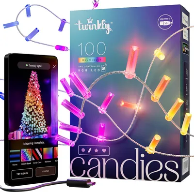 Obrázek produktu pro Twinkly Strings, Světelný řetěz, Průhledná, Univerzální, Dospělý, Dětský, 1 kusů, Krabice