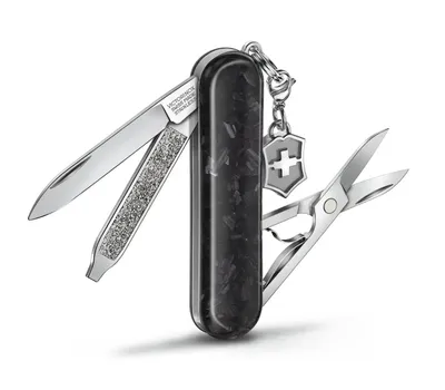 Obrázok produktu pre Švajčiarsky armádny nôž malý 7 funkcií Classic SD Brilliant, 58 mm, Carbon