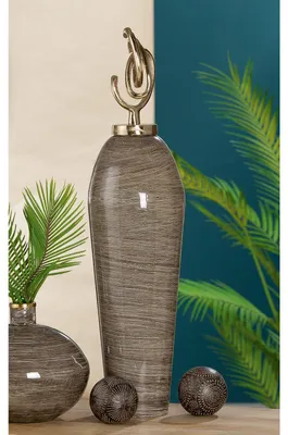Produktbild von Gilde Dekoobjekt, "Stripes", Metall, braun, VE 1, H. 66 cm, D. 15 cm 50524 4063387505243