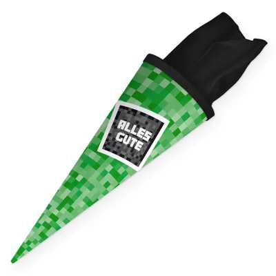 Produktbild von itenga Geschwisterschultüte 35cm "Pixel" mit Sticker Alles Gute