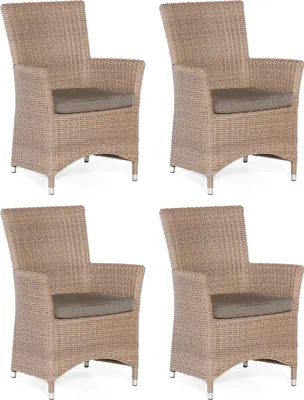 Produktbild von Sonnenpartner 4x Garten-Sessel Ikarus Aluminium/Polyrattan rustic-stream Gartenstuhl