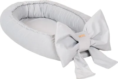 Image de Cocon avec nœud pour nouveau-né Cocon avec nœud pour nouveau-né (couleur : gris)