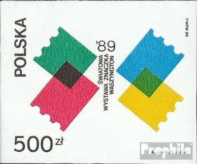 Produktbild von Briefmarken Polen 1989 Mi 3229B (kompl.Ausg.) ungezähnt postfrisch Internat. Briefmarkenausstellung