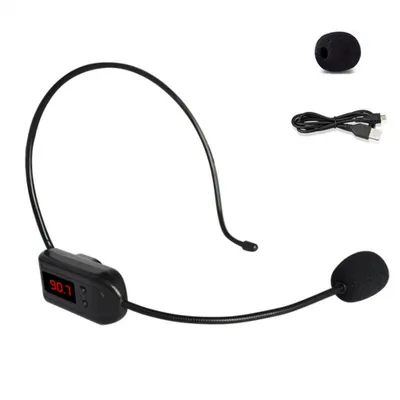 Produktbild von Tragbares FM-Headset-Mikrofon mit kabelloser Freisprecheinrichtung und Megaphon für Lehrveranstaltungen und Meetings
