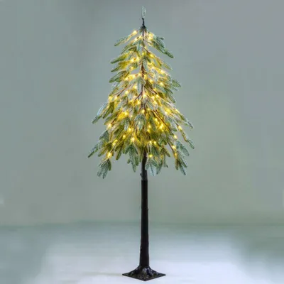 Immagine prodotto di ACA Pino artificiale innevato, 56 LED bianco caldo, 230 V, grado di protezione IP44, base da 120 cm, 17 x 17 cm, cavo di alimentazione da 5 m, X10561446