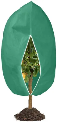 Productafbeelding van Unyqoos® Winterbeschermhoes voor buitenplanten – herbruikbare vliesbescherming, 70 g/m², lichtdoorlatend (40-50%), met rits en trekkoord, bescherming tegen vorst en wind
