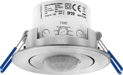 Produktbild von deleyCON Infrarot Decken-Bewegungsmelder - Innenbereich - Reichweite 8m bei 360° - einstellbare Umgebungshelligkeit - IP20 - Unterputz - Aluminium