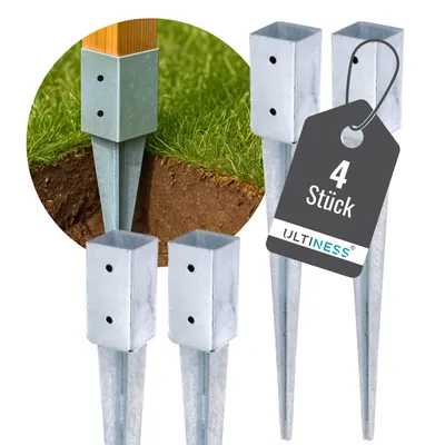 Produktbild von Ultiness Einschlaghülse feuerverzinkt 71 / 91 cm - 71 mm 4er-Set 32651-29
